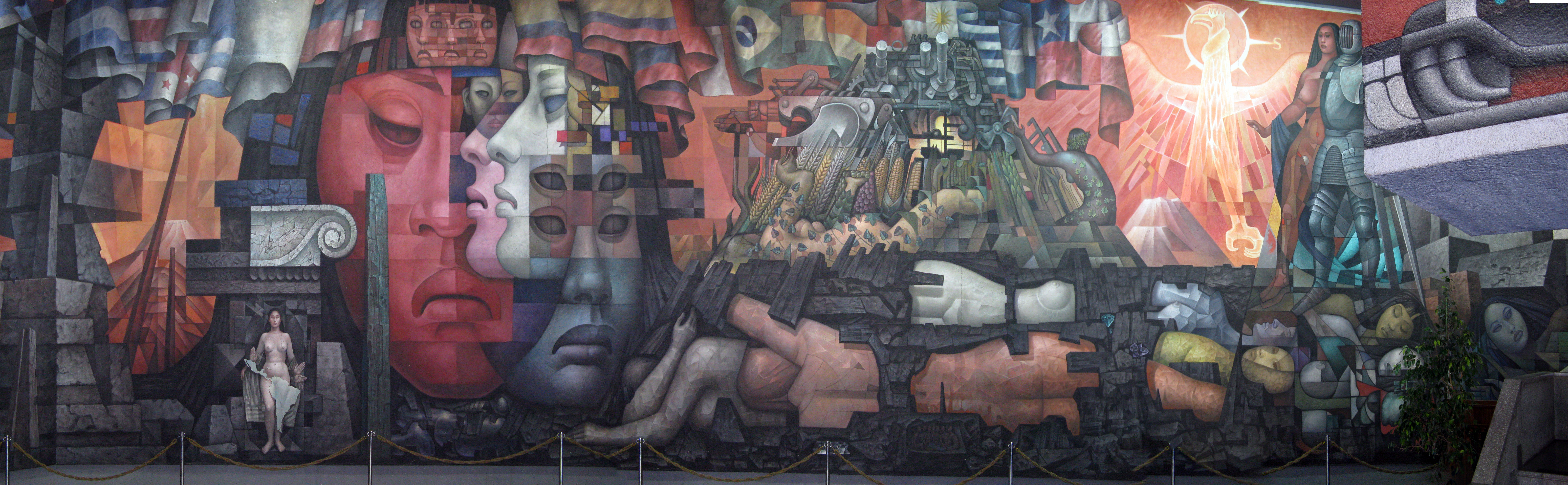 "Presencia de America Latina" Mural, Casa del Arte, Universidad de Concepción, Chile